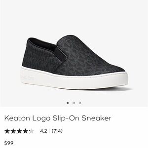 Michael Kors Keaton Logo Black slip ons